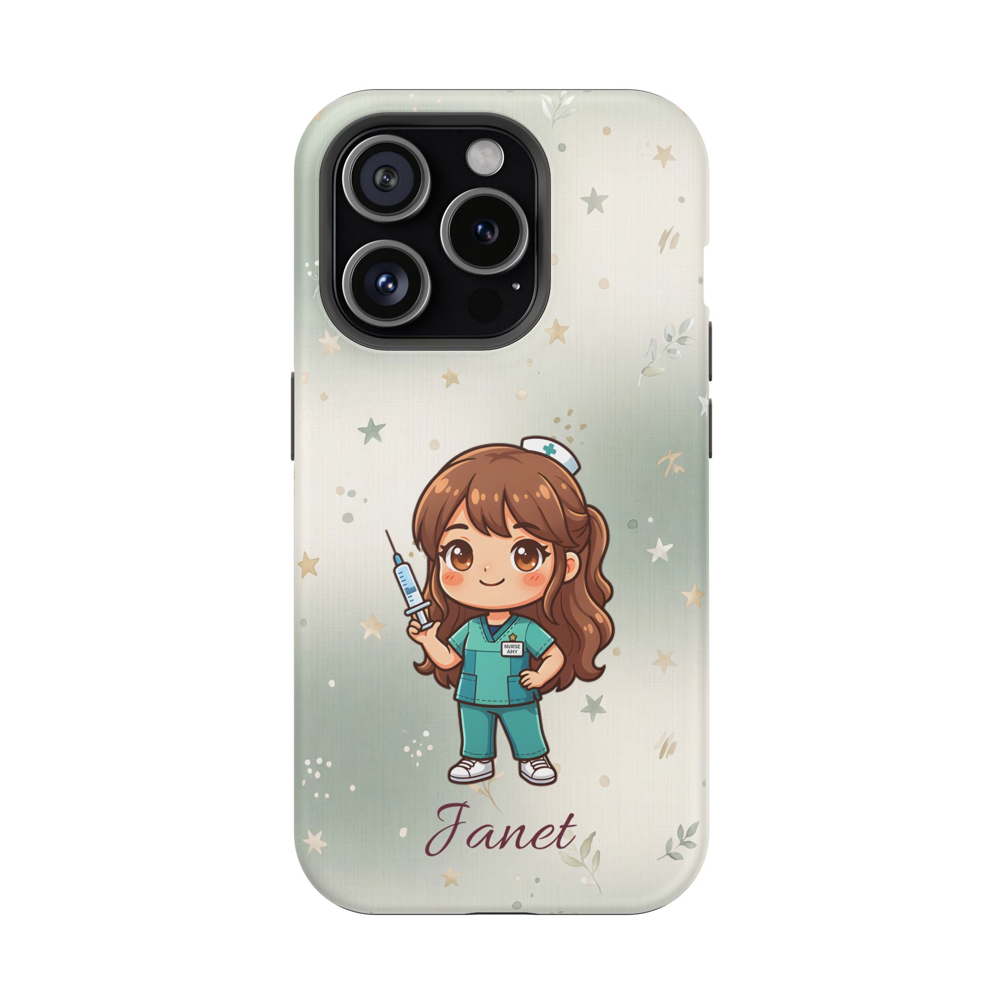Personalized Nurse with Syringe Phone Case — Wireless Charging Cover