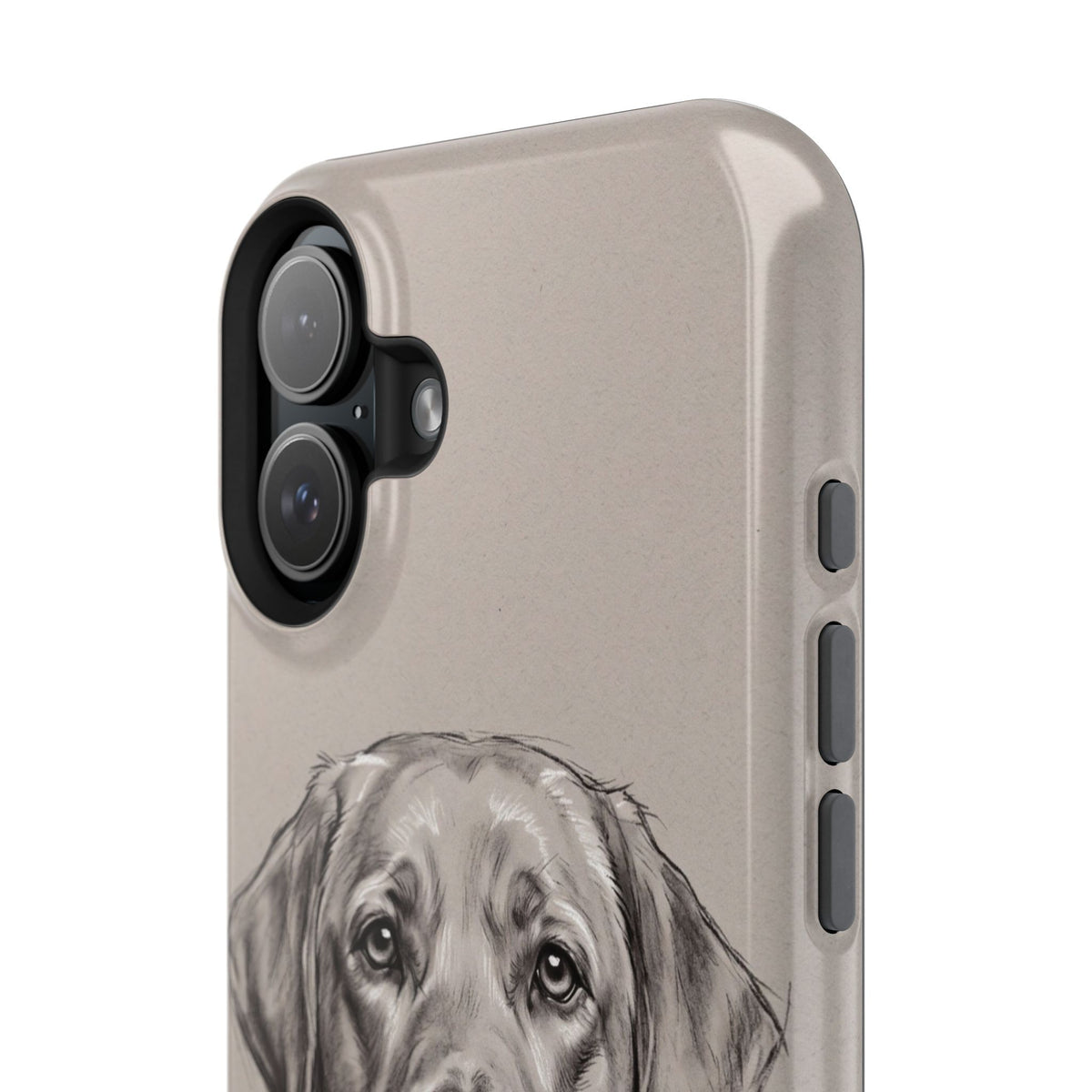Charcoal Sketch Labrador Phone Case — Tough Magnetic Case with Wireless Charging