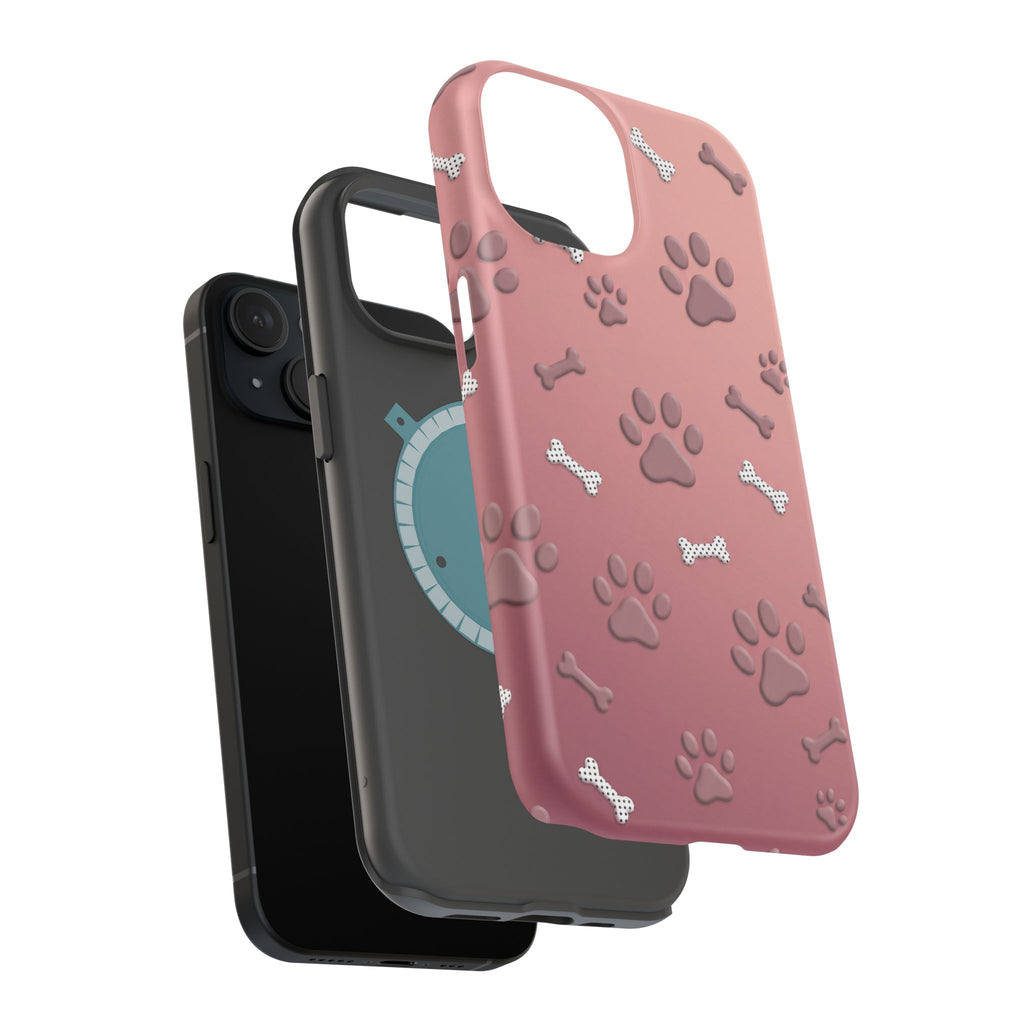 Paws & Bones Phone Case — Impact-Resistant Wireless Charging Cover