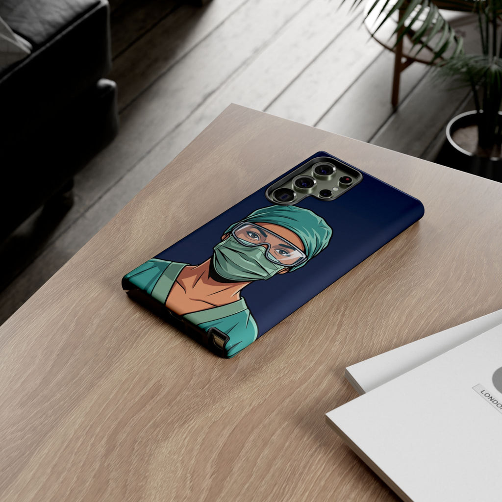Nurse Illustrated Portrait Phone Case | iPhone & Samsung