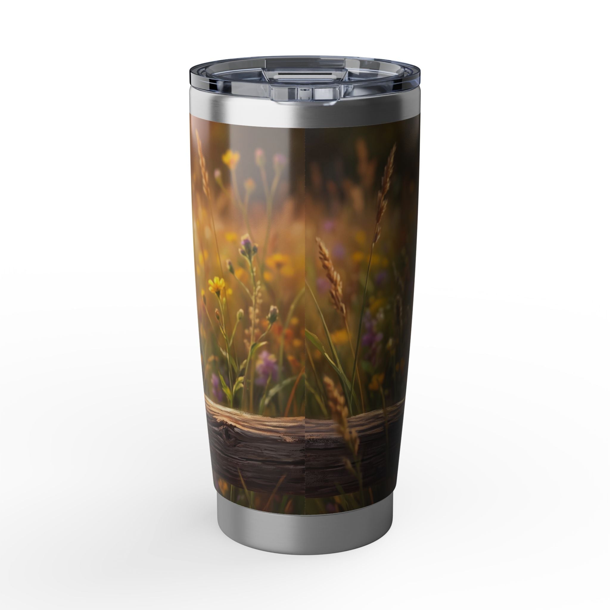 Dachshund Tumbler Personalized – 20 oz Stainless Steel Travel Mug with Custom Name, Golden Meadow Design