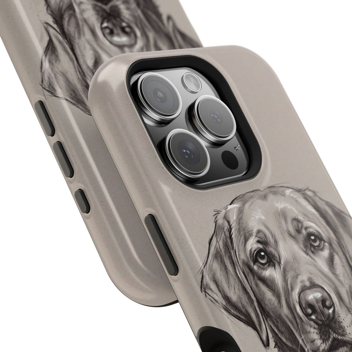 Charcoal Sketch Labrador Phone Case — Tough Magnetic Case with Wireless Charging