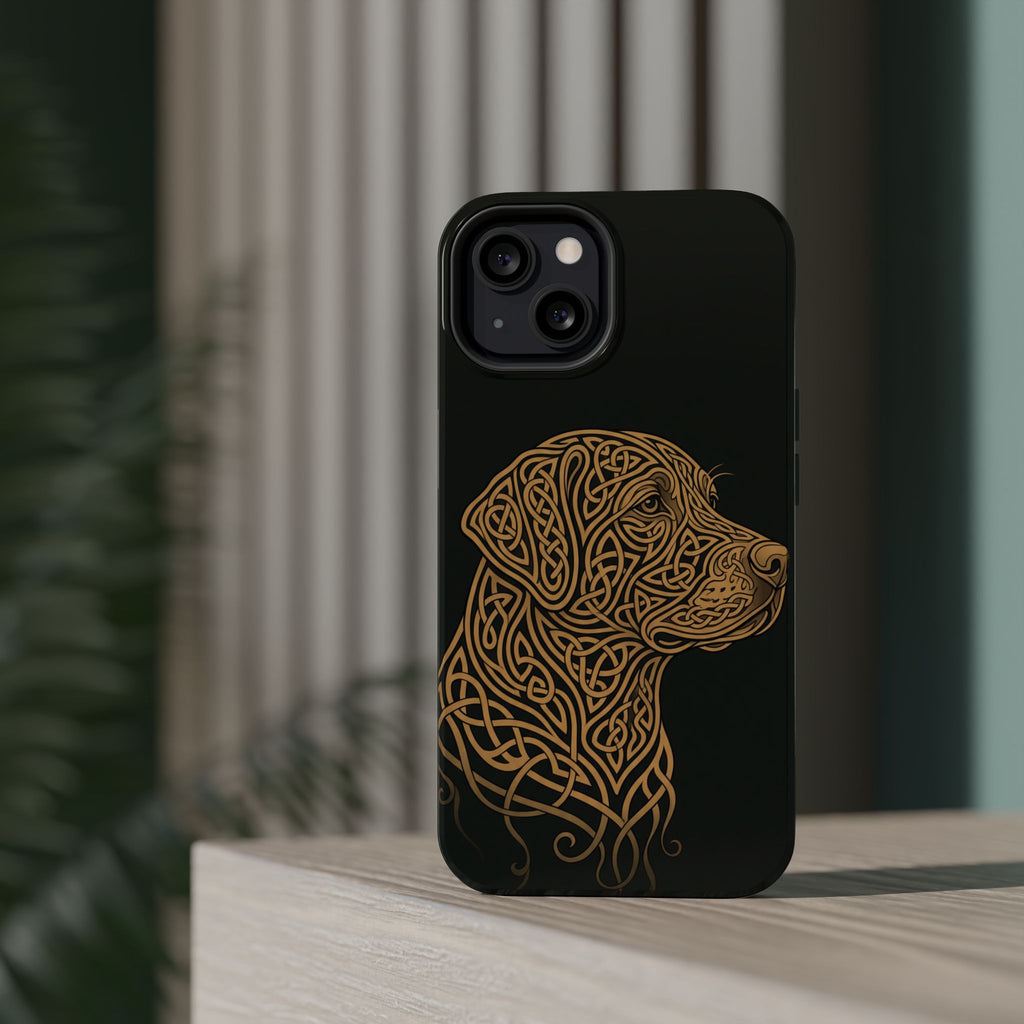 Celtic Knotwork Labrador Phone Case — Tough Magnetic Case with Wireless Charging