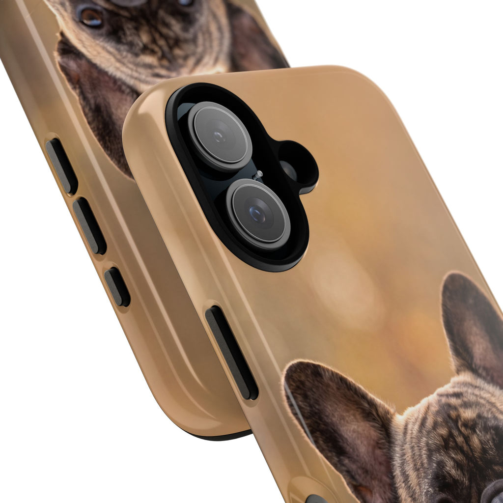 French Bulldog Portrait Phone Case | Realistic Brindle Frenchie Photo Case | iPhone & Samsung