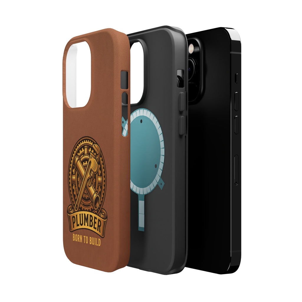 Plumber Born to Build Phone Case — Badge Wireless Charging Cover