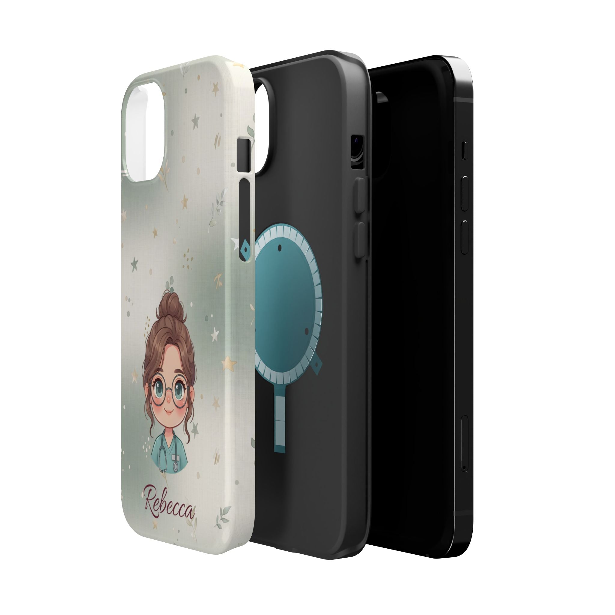 Personalized Starry Nurse Phone Case — Wireless Charging Cover