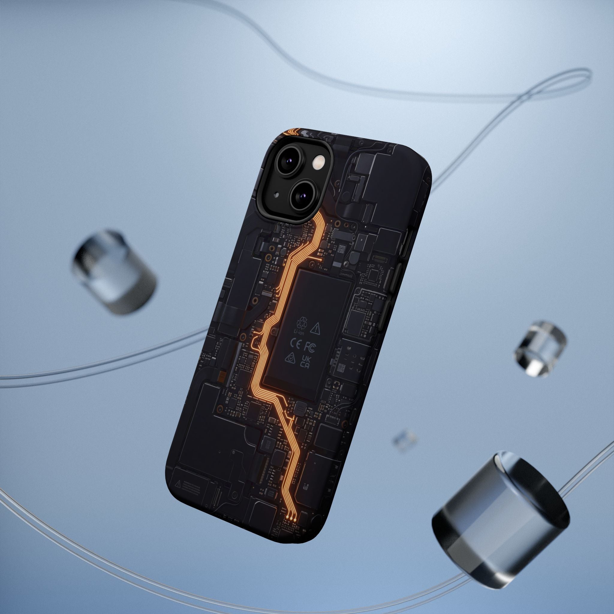 Electrician Circuit Bolt Phone Case — Impact-Resistant Wireless Charging Cover