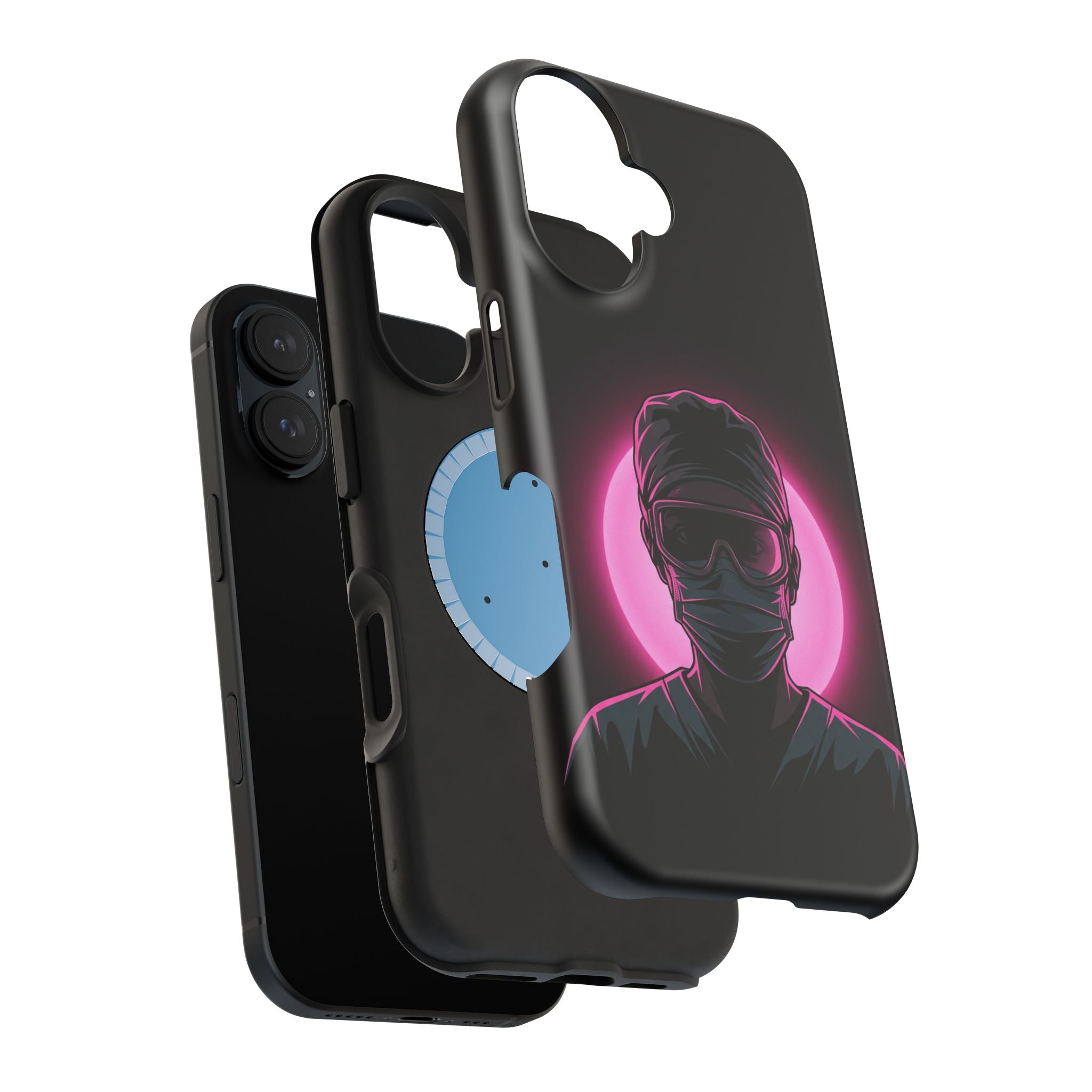 Nurse Portrait Phone Case — Navy Wireless Charging Cover