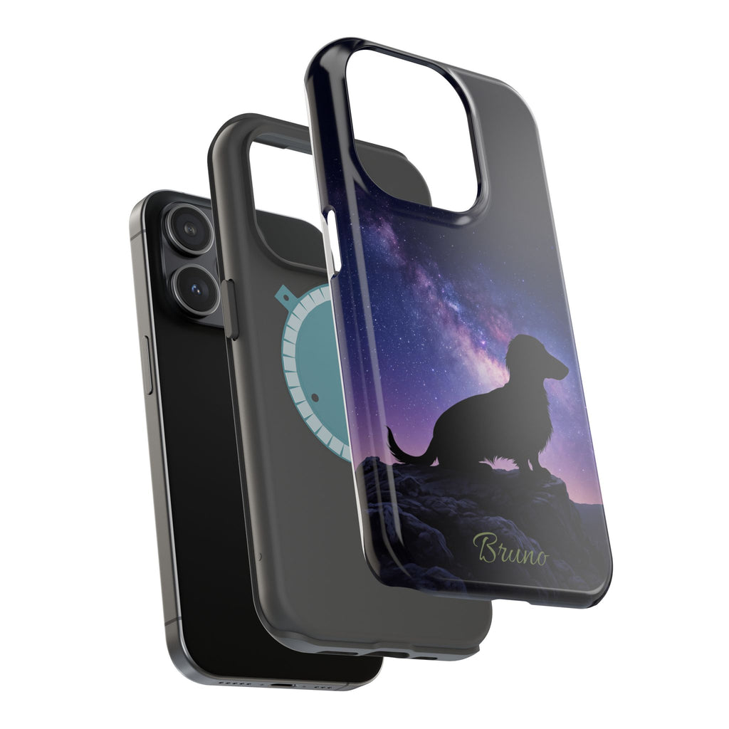 Personalized Dachshund Starry Night Phone Case — Wireless Charging Cover