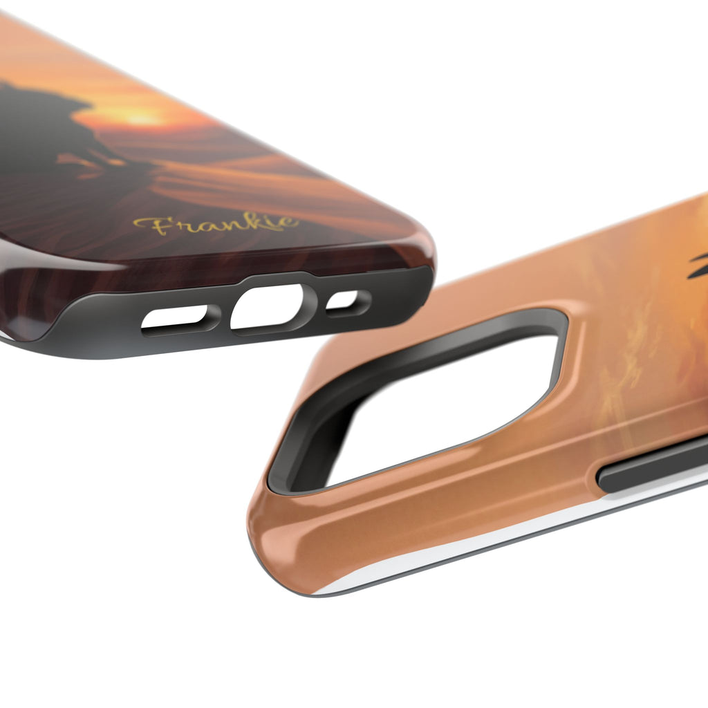 Personalized French Bulldog Desert Sunset Phone Case — Wireless Charging Cover