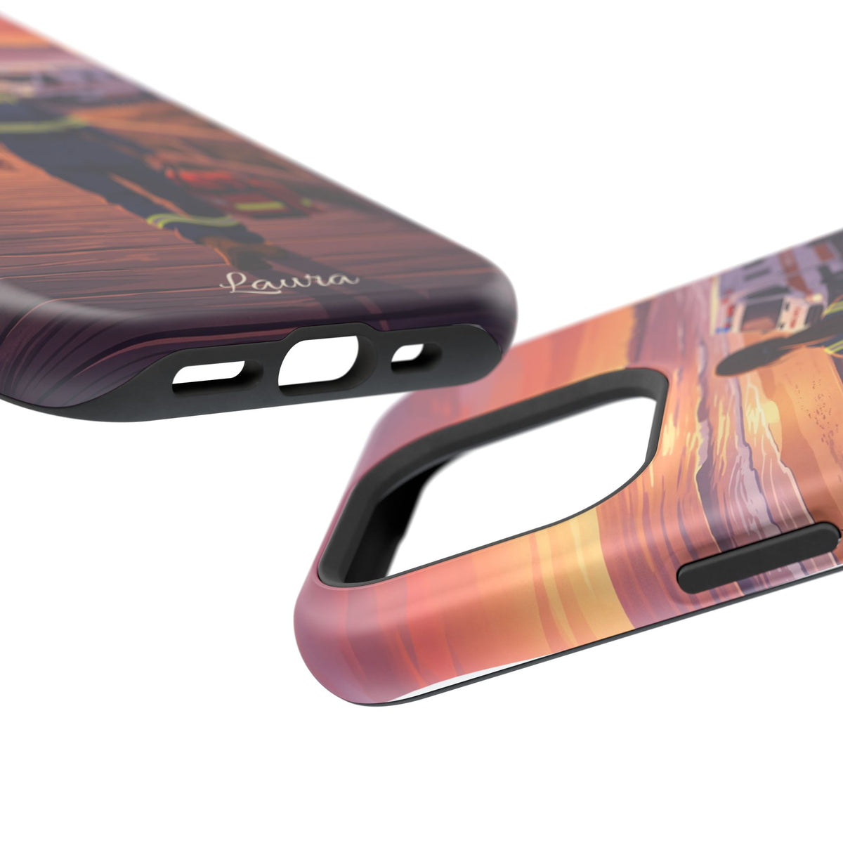 Sunset Boardwalk Personalized Paramedic Phone Case — Wireless Charging Cover