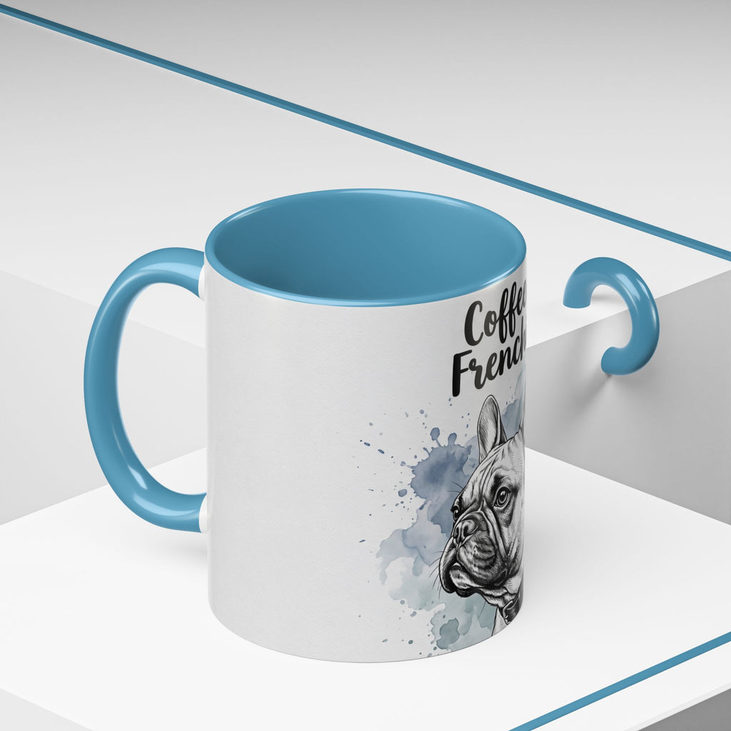 Coffee & Frenchies Mug | French Bulldog Lover Gift | Watercolor Dog Mug