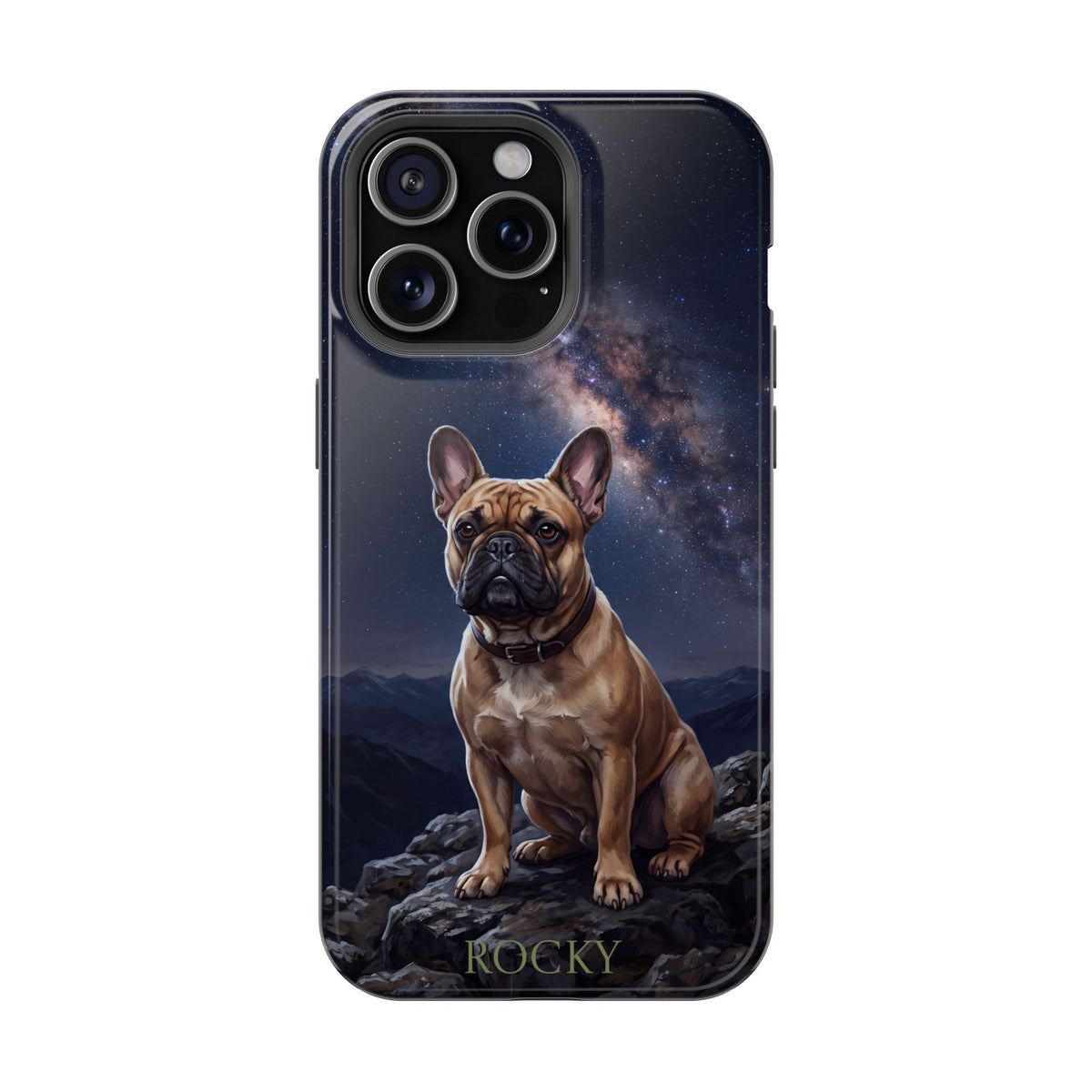 Personalized French Bulldog Starry Night Sky Phone Case — Wireless Charging Cover