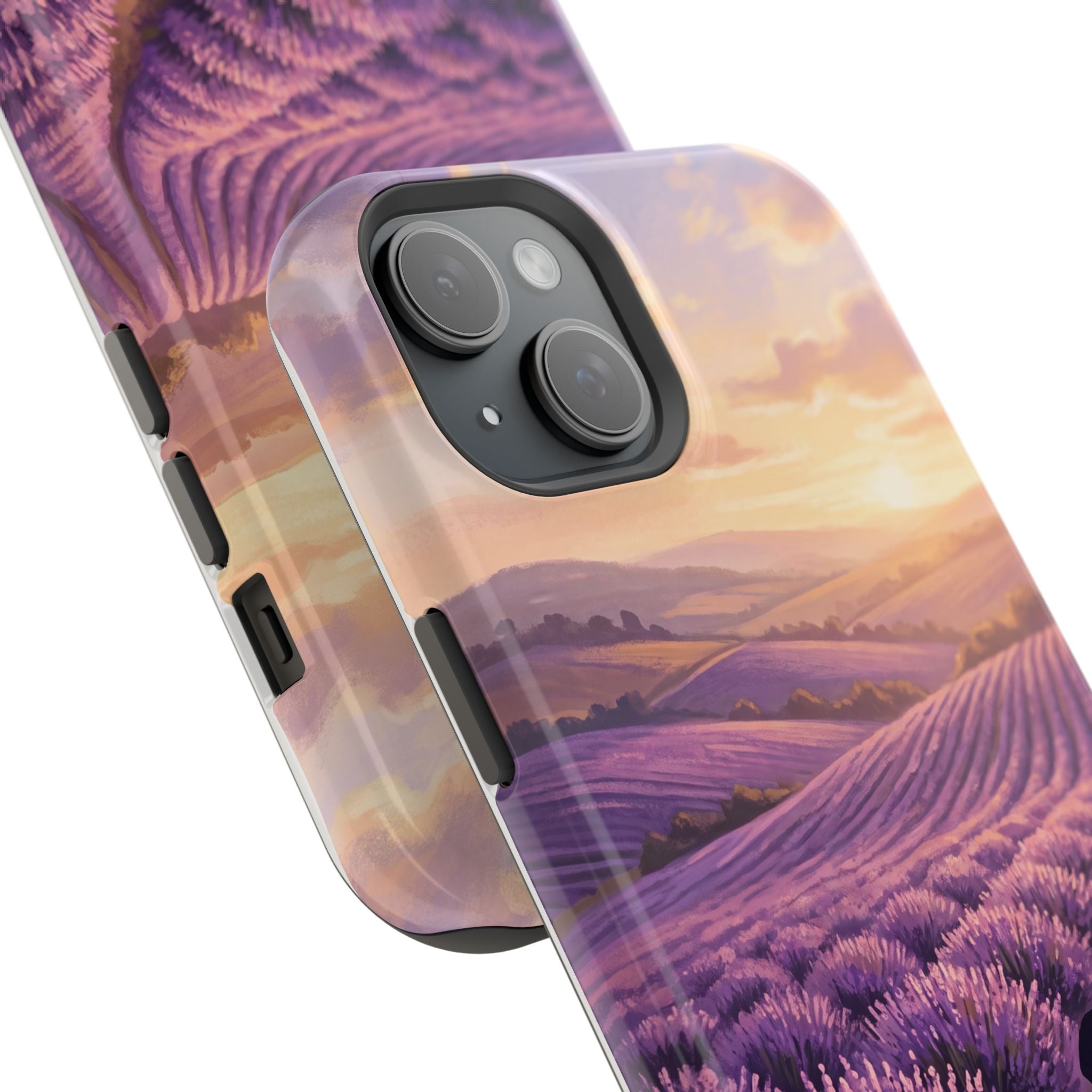 Personalized Dachshund Lavender Field Phone Case — Wireless Charging Cover
