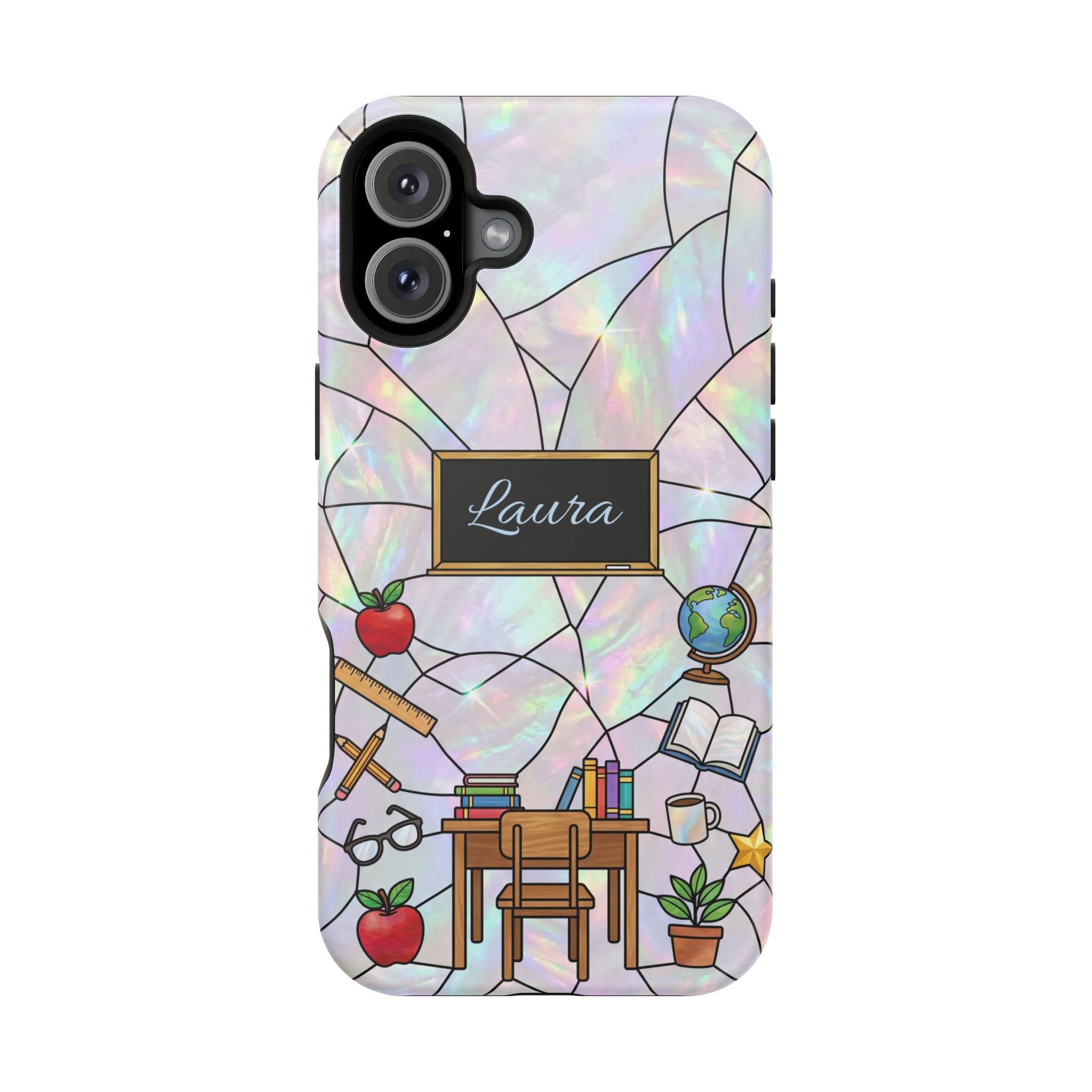 Personalized Teacher Phone Case — Impact-Resistant Wireless Charging Cover