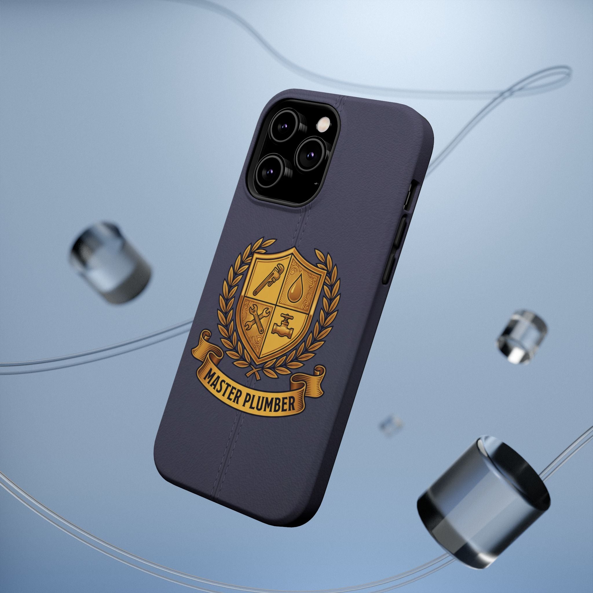 Master Plumber Crest Phone Case — Heraldic Shield Wireless Charging Cover
