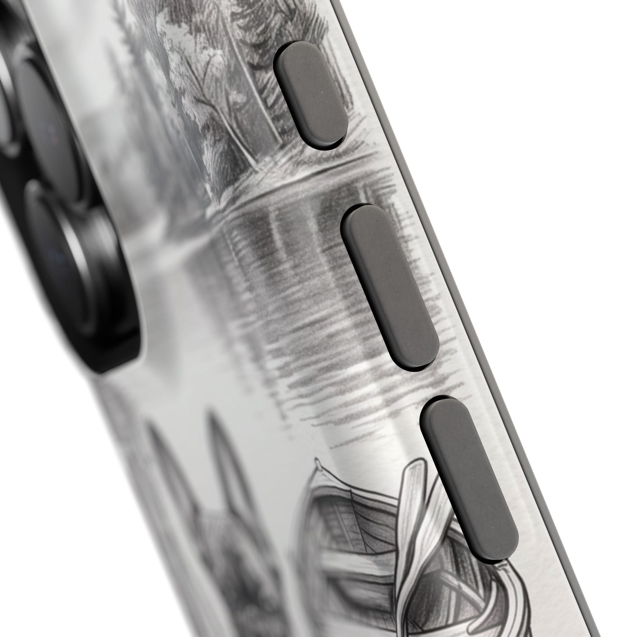 Personalized French Bulldog Lakeside Dock Phone Case — Wireless Charging Cover