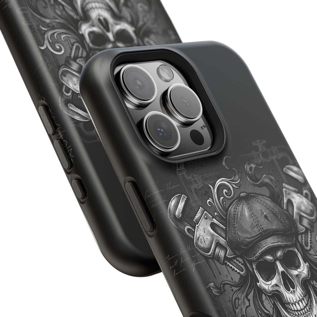Skull & Wrenches Plumber Phone Case — Wireless Charging Cover