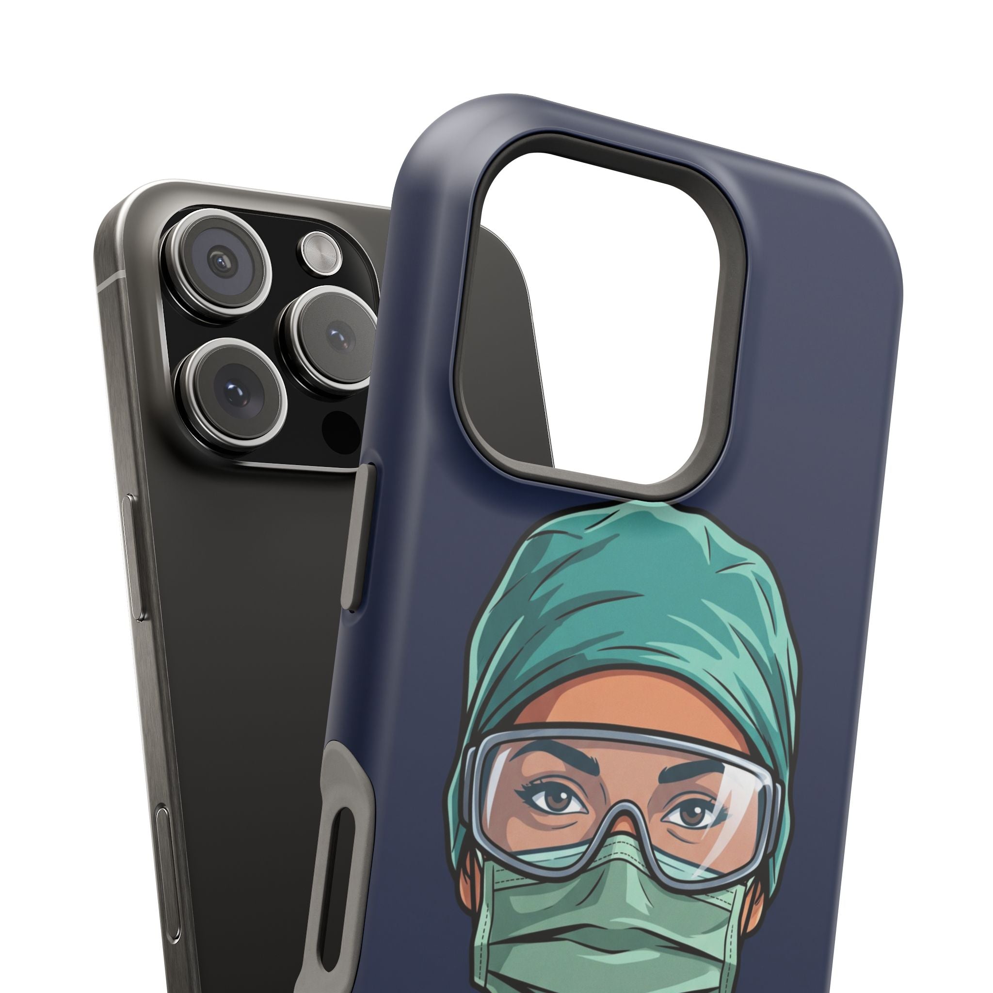 Bold Nurse Portrait Phone Case — Magnetic Wireless Charging Cover