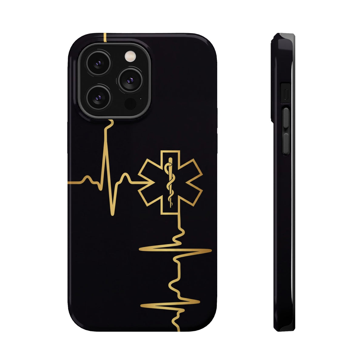 Paramedic/EMT Heartbeat Line Phone Case — Magnetic Wireless Charging Cover