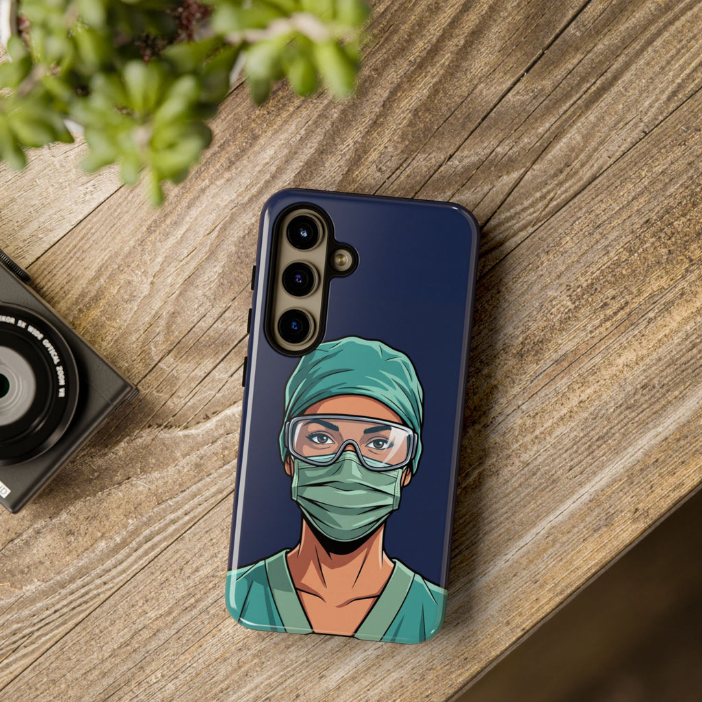 Nurse Illustrated Portrait Phone Case | iPhone & Samsung