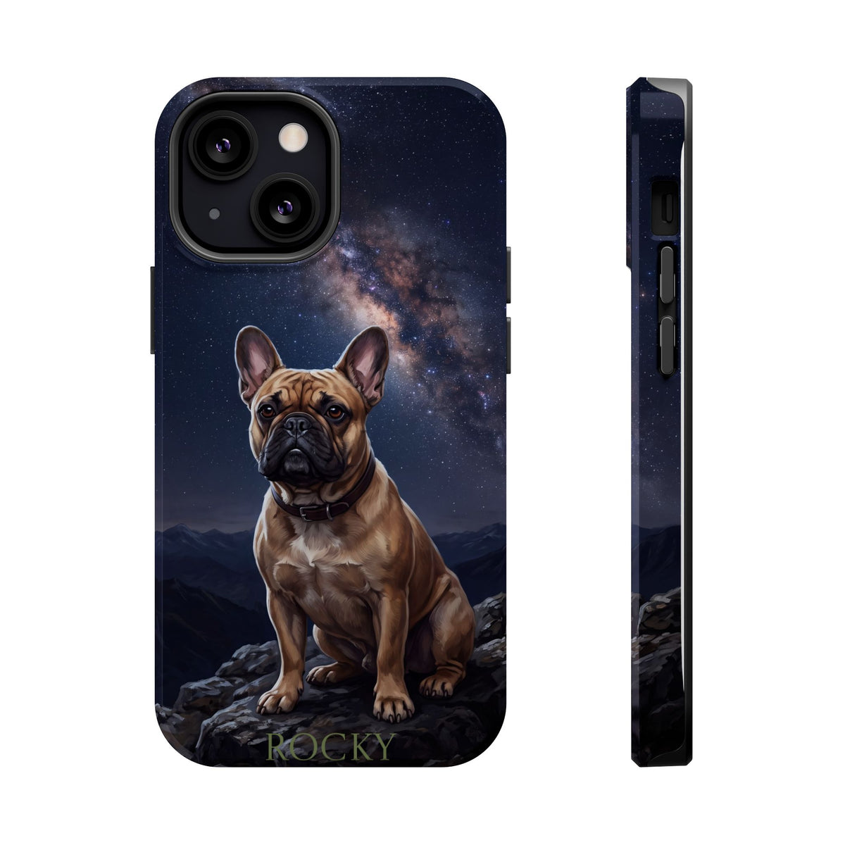 Personalized French Bulldog Starry Night Sky Phone Case — Wireless Charging Cover