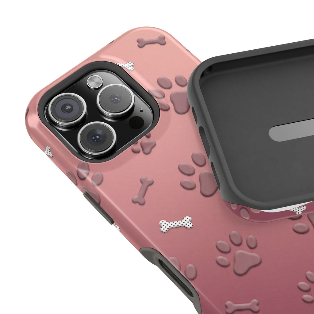 Paws & Bones Phone Case — Impact-Resistant Wireless Charging Cover