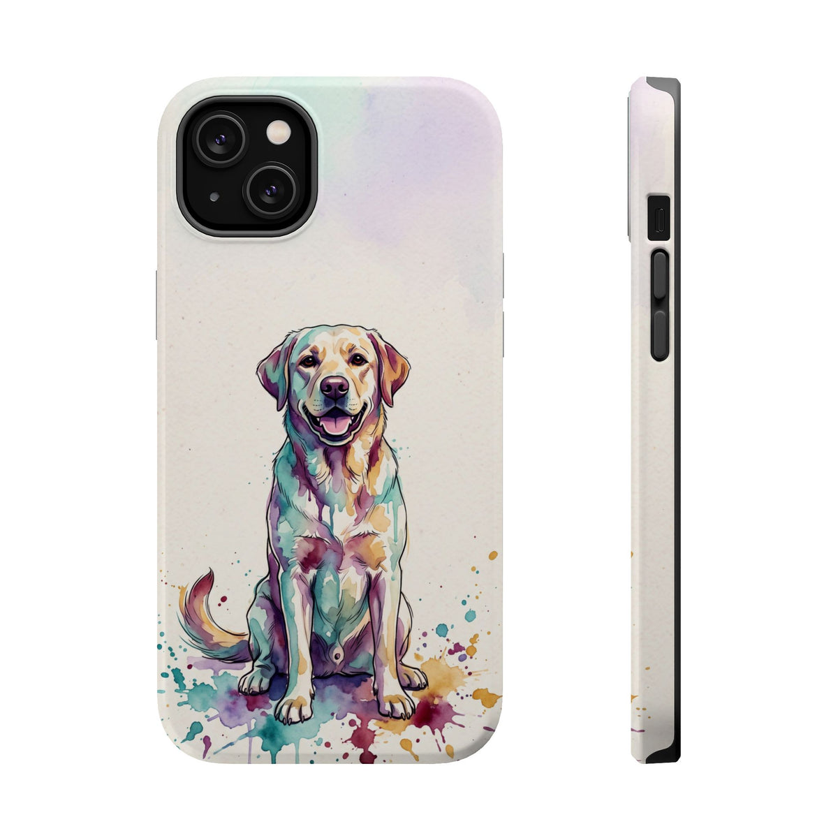 Watercolor Labrador Phone Case — Tough Magnetic Case with Wireless Charging