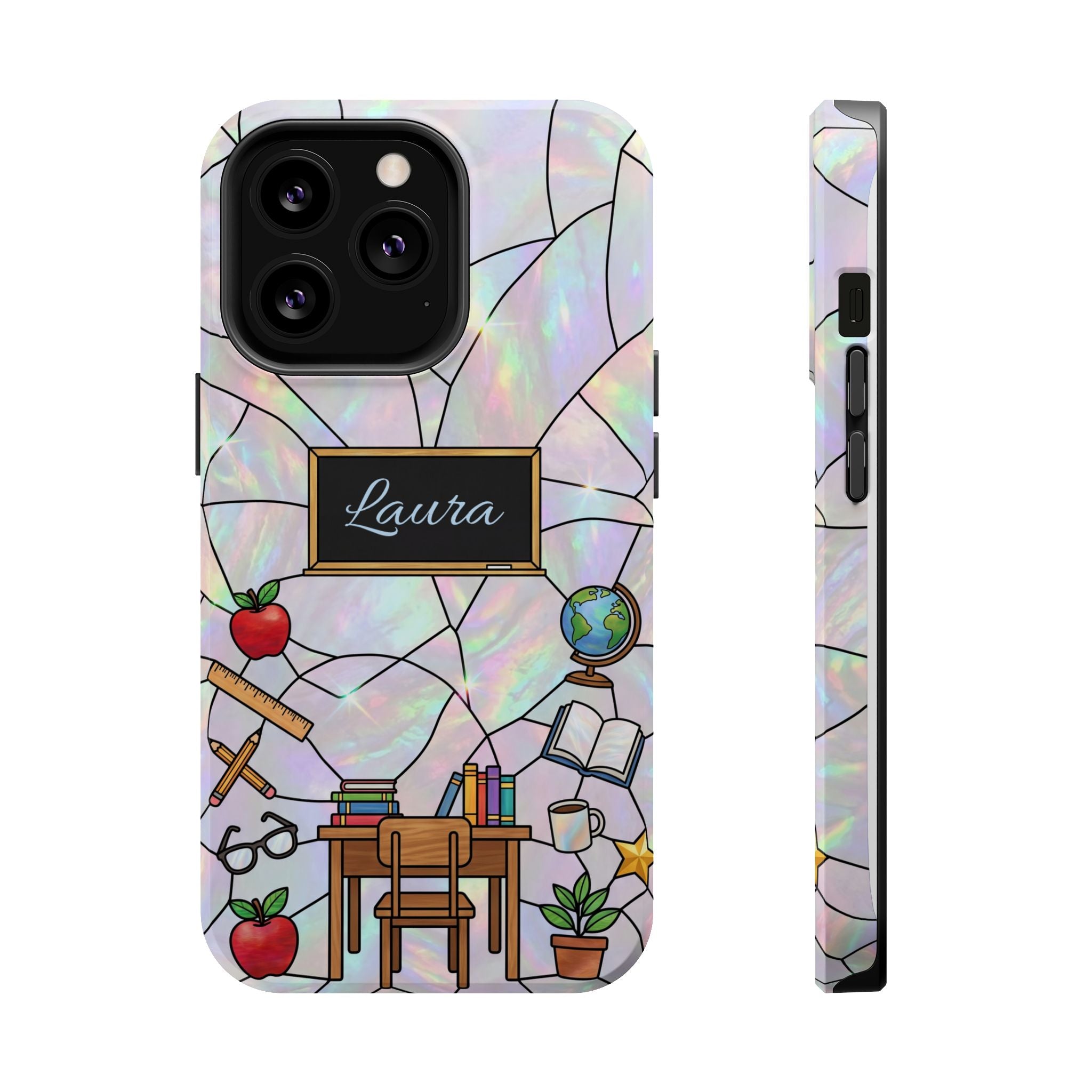 Personalized Teacher Phone Case — Impact-Resistant Wireless Charging Cover