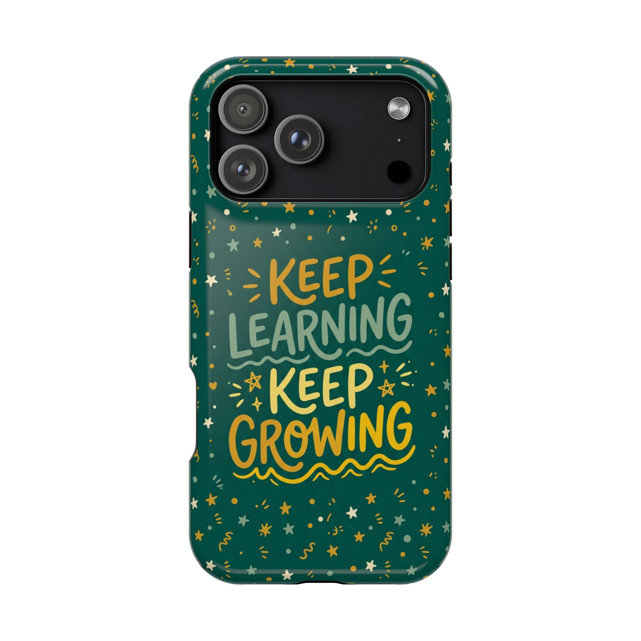 Keep Learning Keep Growing Teacher Phone Case — Wireless Charging Cover