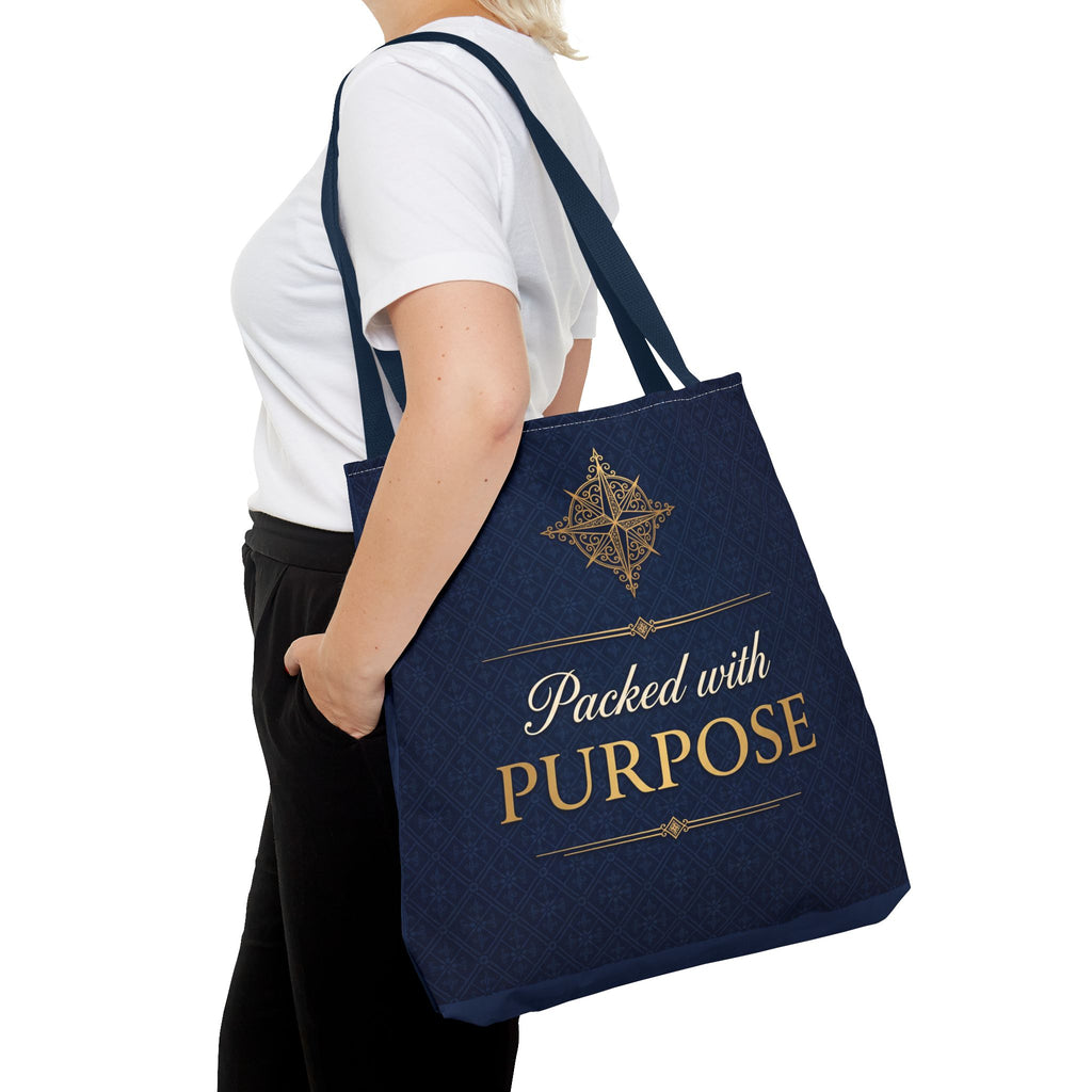 Packed with Purpose Tote | Inspirational Nurse Gift Tote Bag | Healthcare Worker Appreciation Gift | Premium Polyester Carry-All