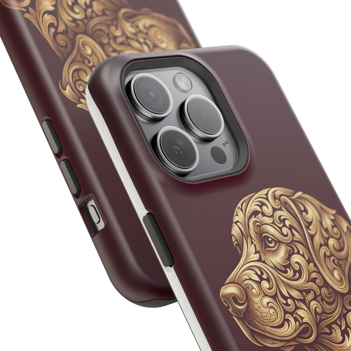 Personalized Gold Filigree Labrador Phone Case — Tough Magnetic Case with Wireless Charging