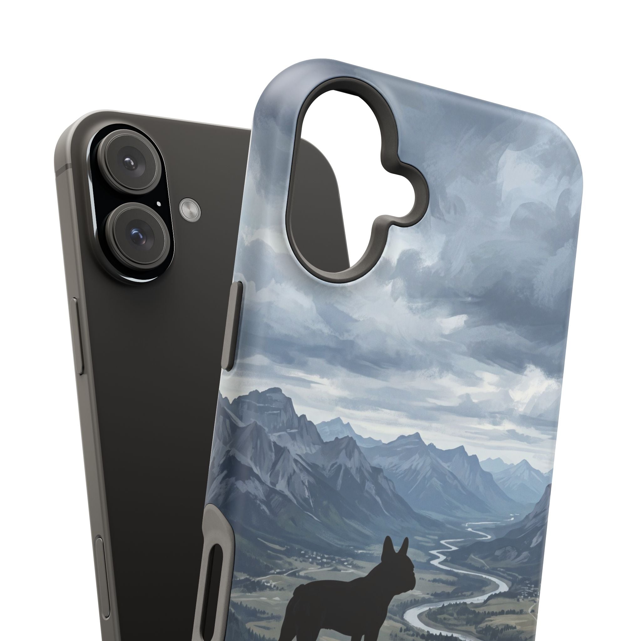 Personalized French Bulldog Mountain Valley Phone Case — Wireless Charging Cover
