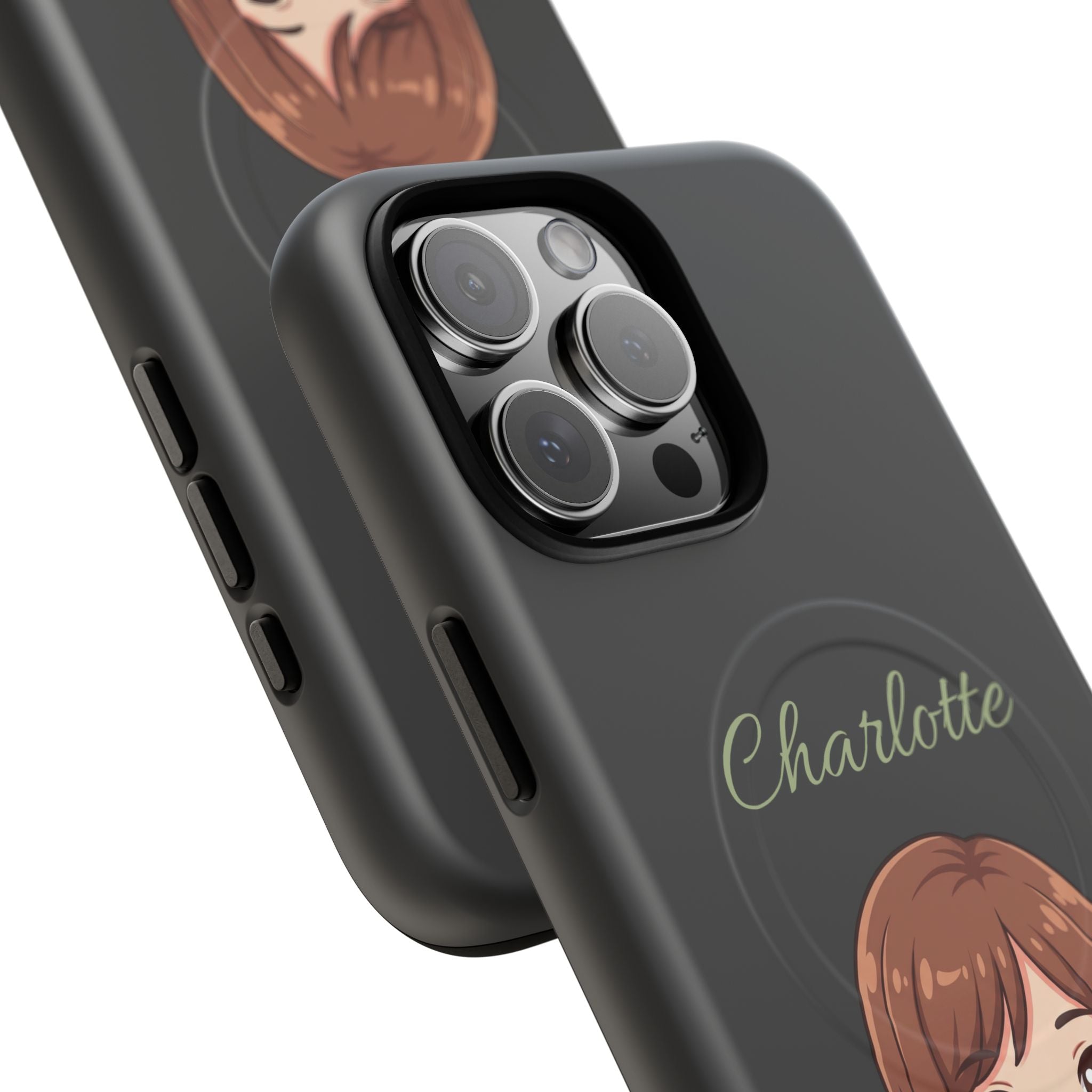 Personalized Tough Magnetic Phone Case | With Custom Name – Cute Illustrated Nurse Character Case for iPhones