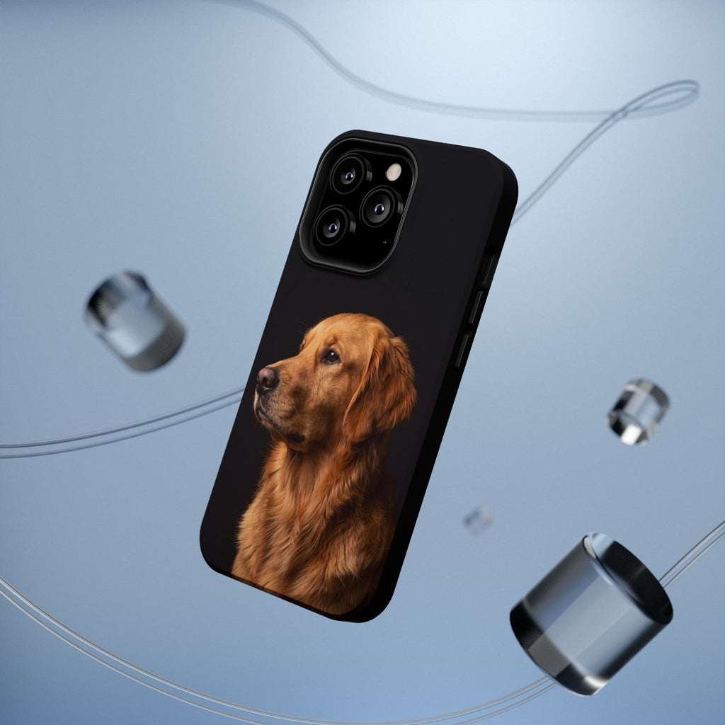 Golden Retriever Portrait Phone Case — Impact-Resistant Wireless Charging Cover