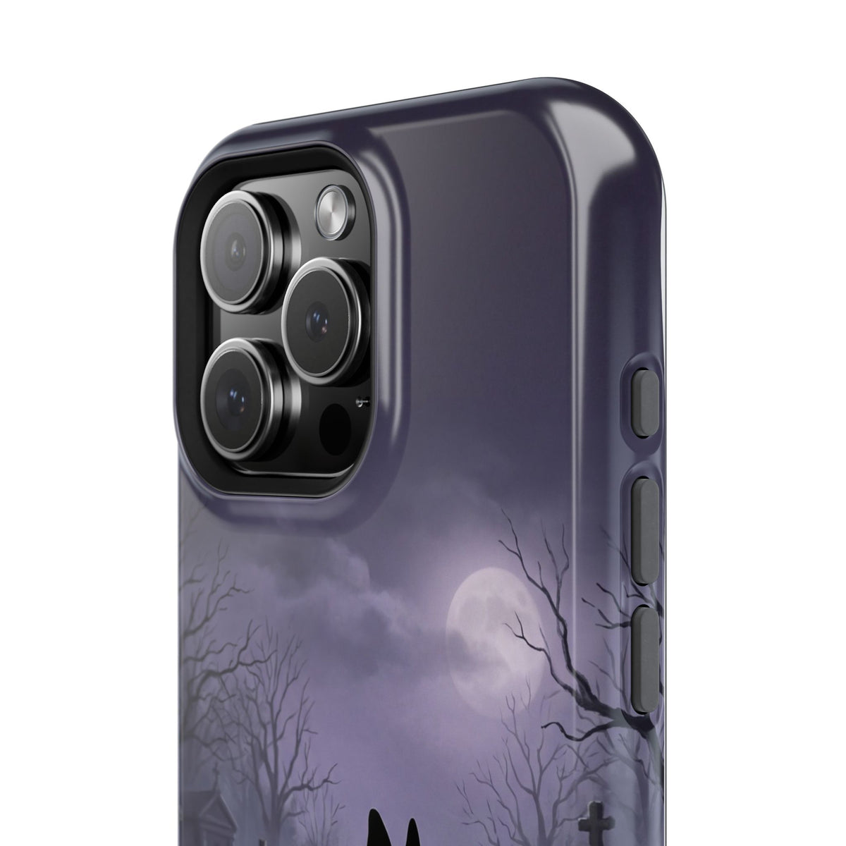 Personalized French Bulldog Moonlit Graveyard Phone Case — Wireless Charging Cover