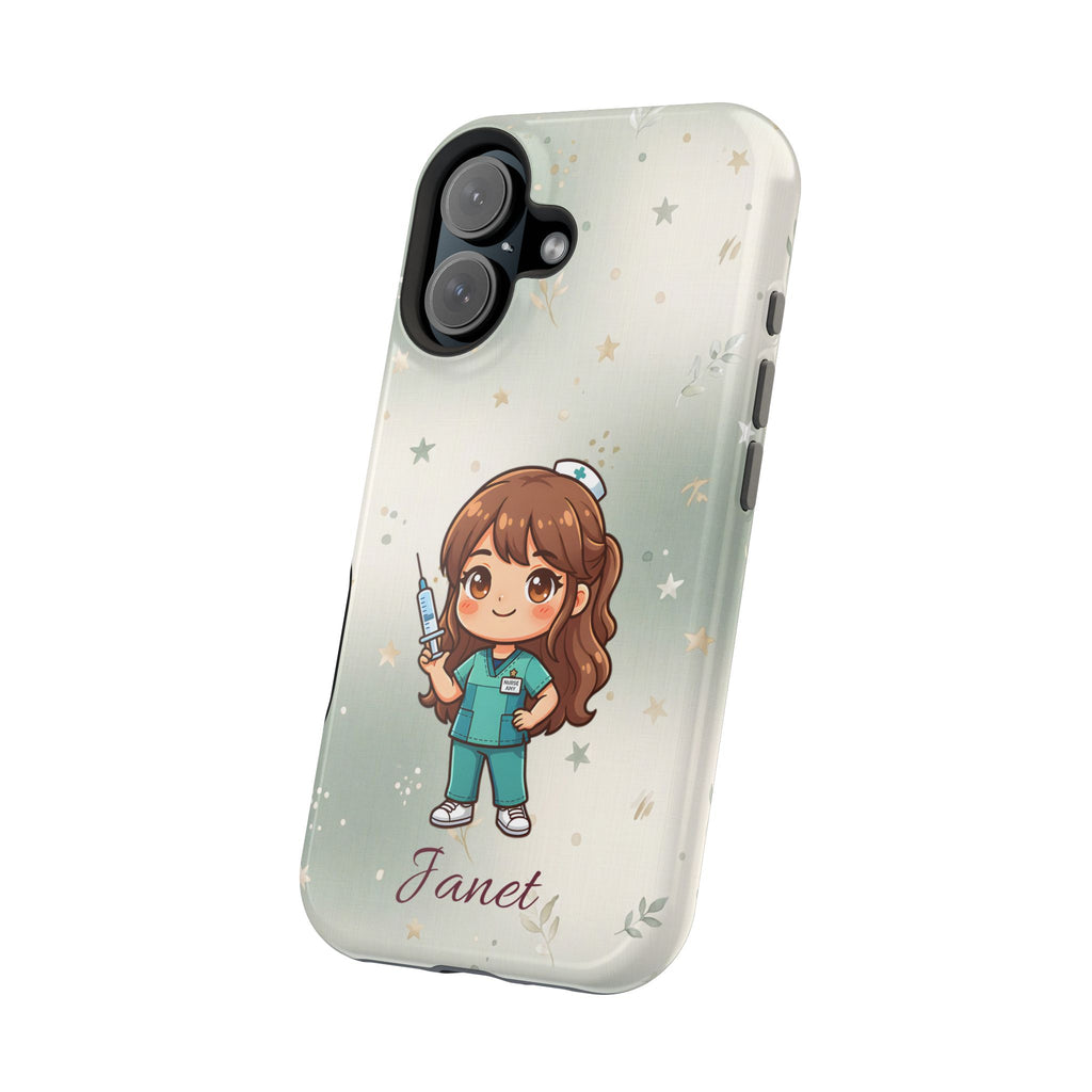 Personalized Nurse with Syringe Phone Case — Wireless Charging Cover