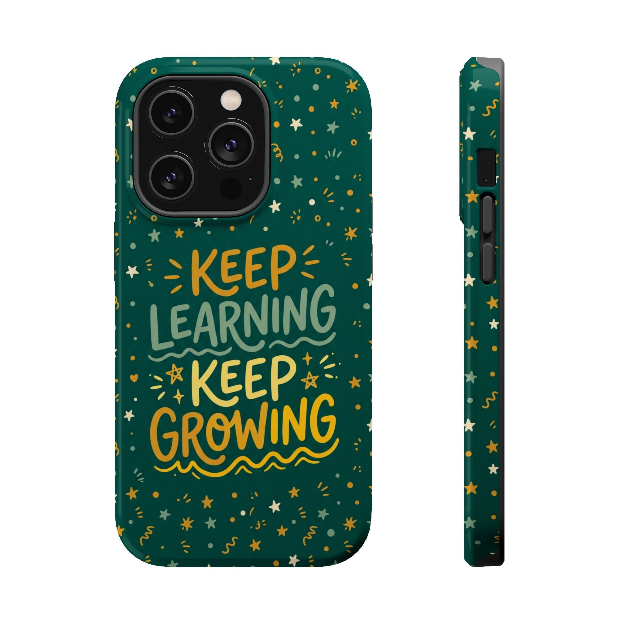 Keep Learning Keep Growing Teacher Phone Case — Wireless Charging Cover