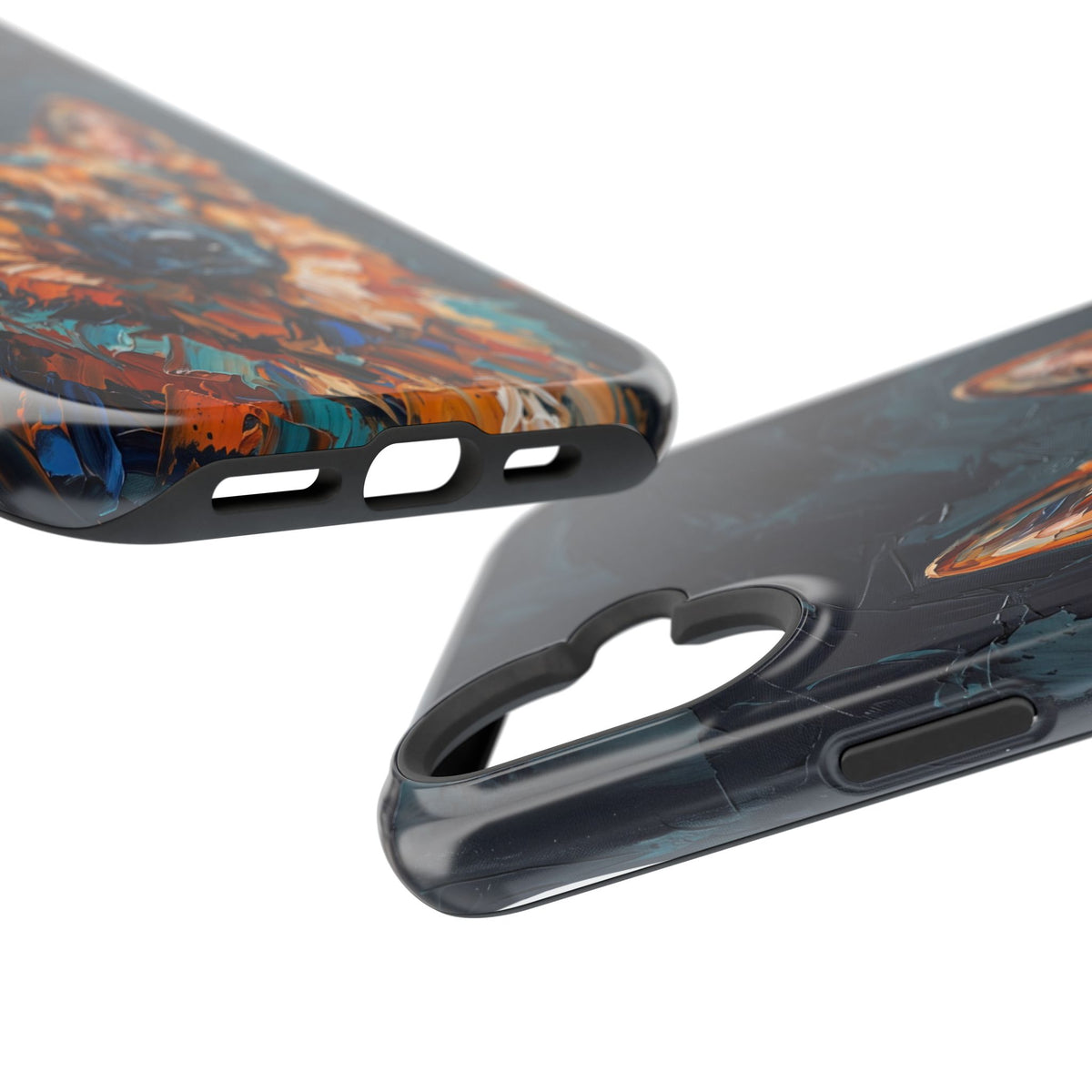 German Shepherd Phone Case | Palette Knife Painting Art — Tough Magnetic Case with Wireless Charging
