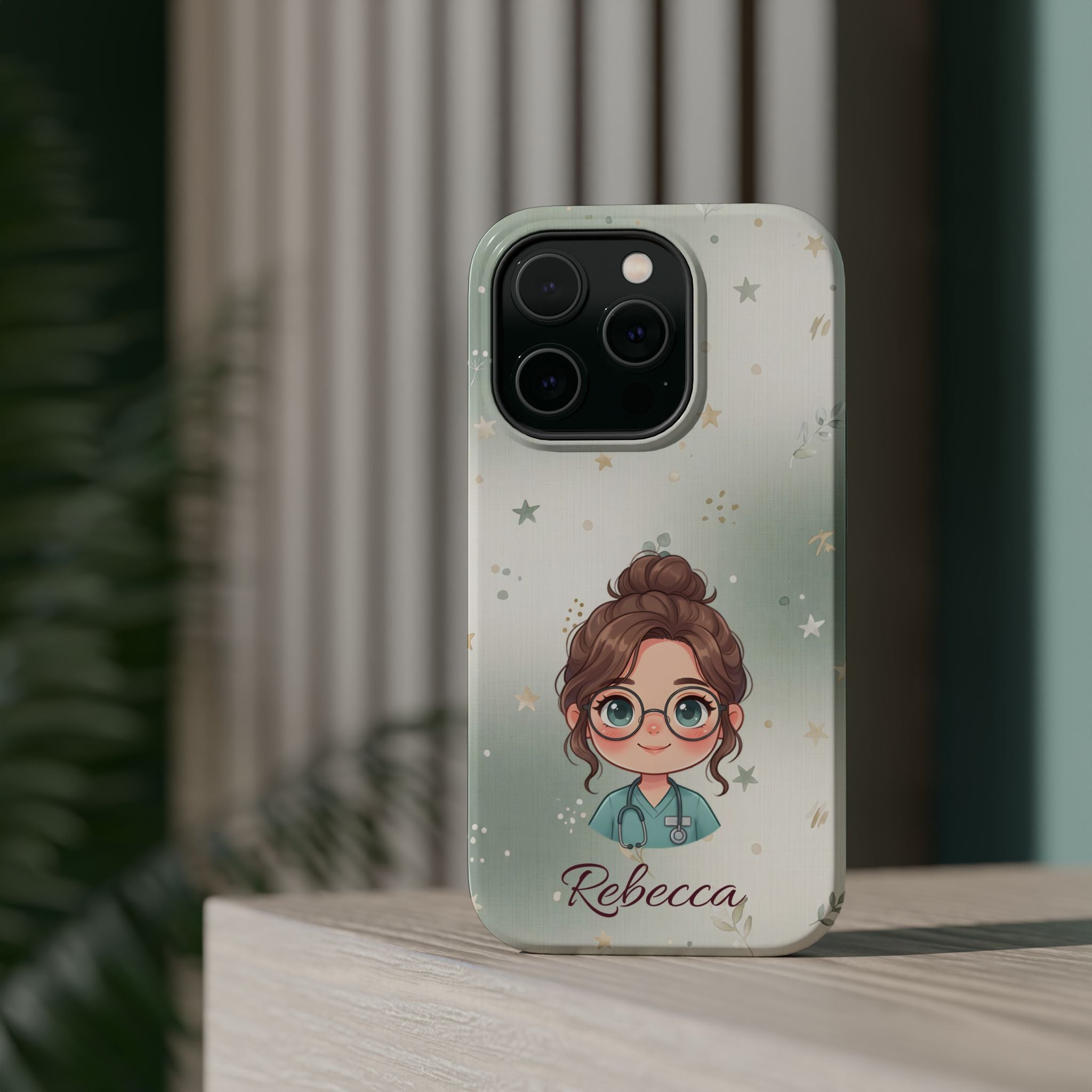 Personalized Starry Nurse Phone Case — Wireless Charging Cover