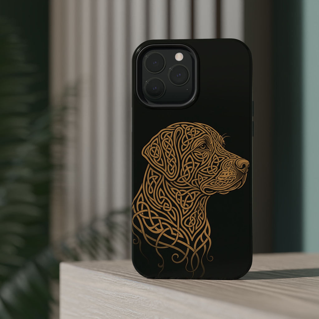 Celtic Knotwork Labrador Phone Case — Tough Magnetic Case with Wireless Charging