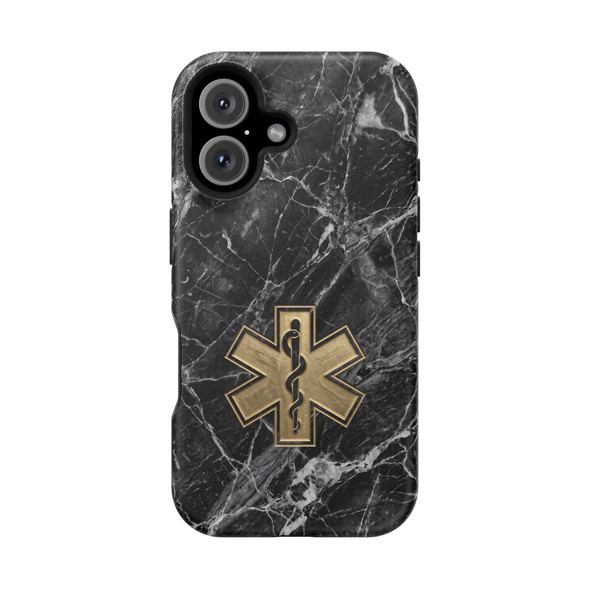 Paramedic/EMT Marble Phone Case — Magnetic Wireless Charging Cover