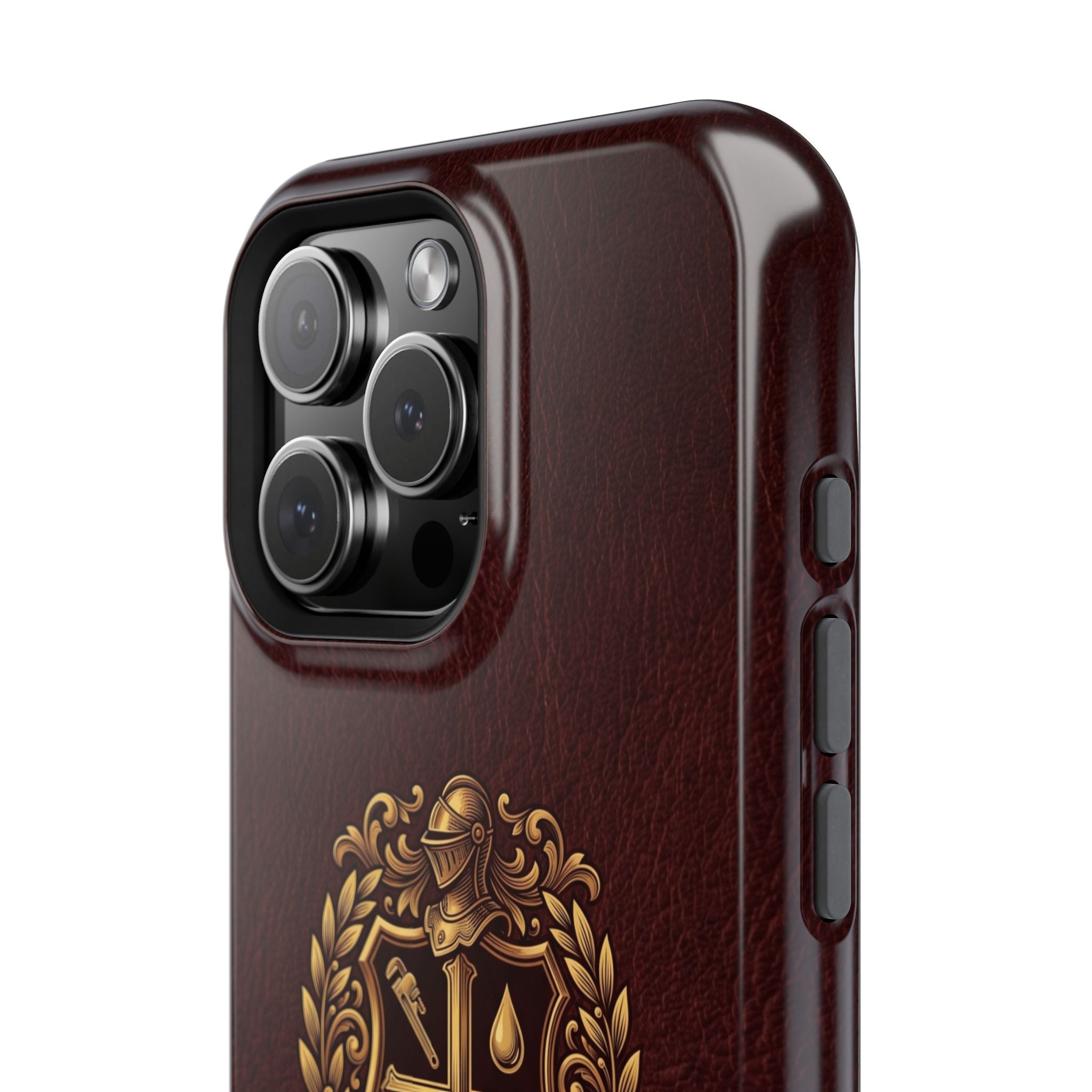 Plumber Crest Phone Case — Heraldic Shield Design Wireless Charging Cover