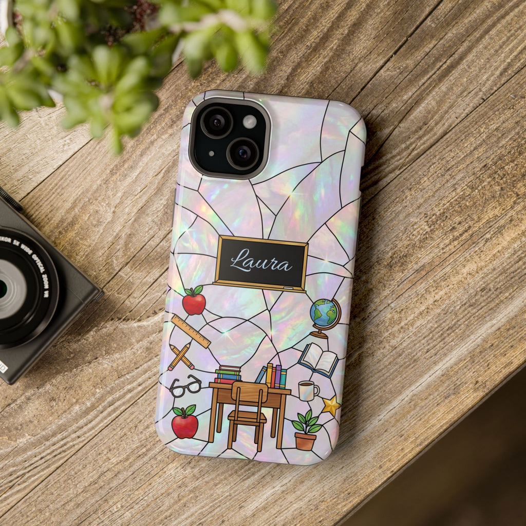 Personalized Teacher Phone Case — Impact-Resistant Wireless Charging Cover