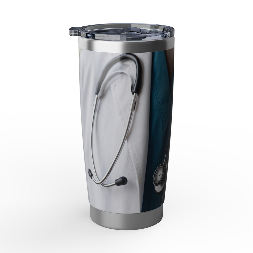 Personalized Doctor Stethoscope 20 oz Tumbler – Custom Name Medical Scrubs Travel Mug