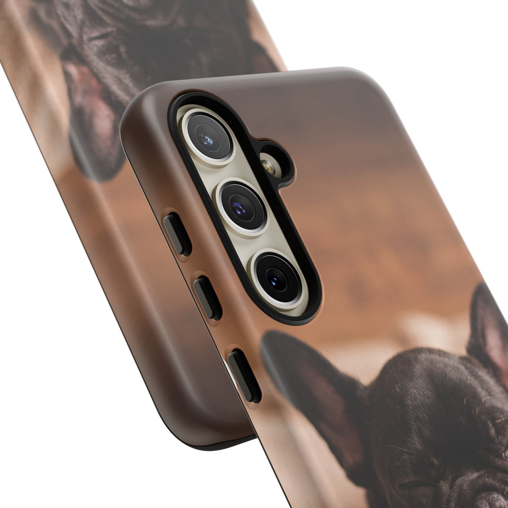 Sleeping French Bulldog Phone Case | Cozy Frenchie Resting on Blanket | iPhone & Samsung