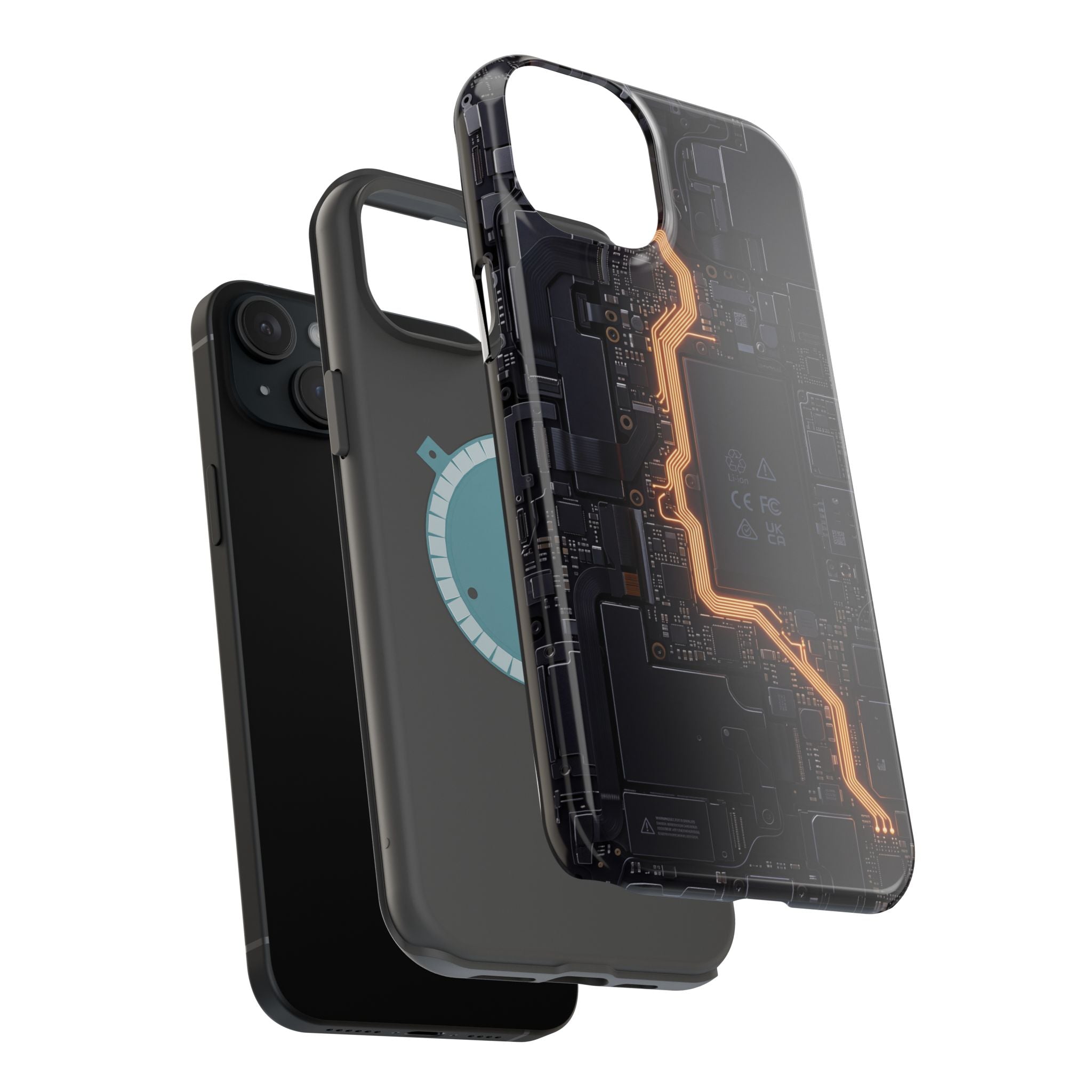 Electrician Circuit Bolt Phone Case — Impact-Resistant Wireless Charging Cover