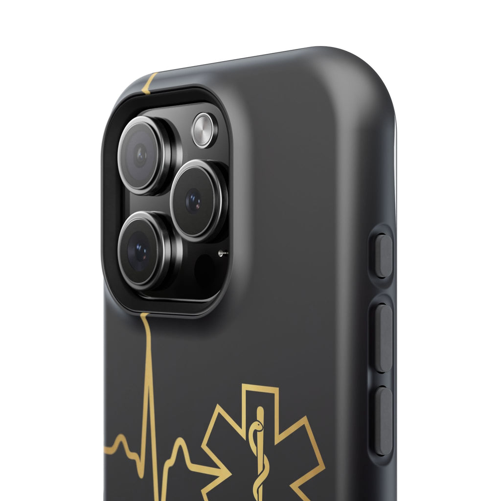 Paramedic/EMT Heartbeat Line Phone Case — Magnetic Wireless Charging Cover