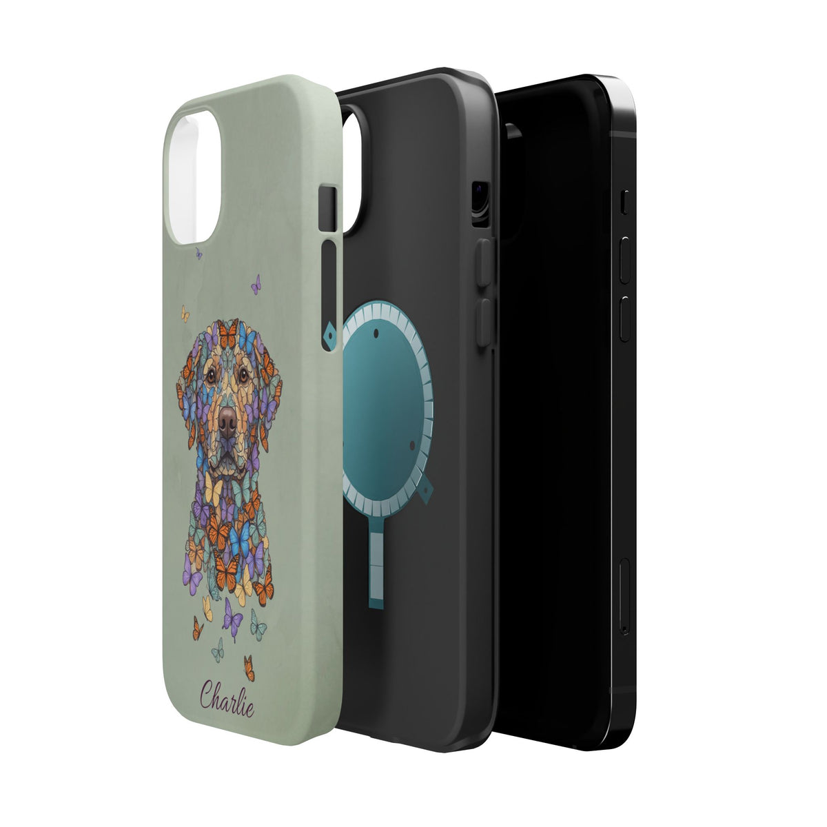 Personalized Butterfly Labrador Phone Case — Tough Magnetic Case with Wireless Charging