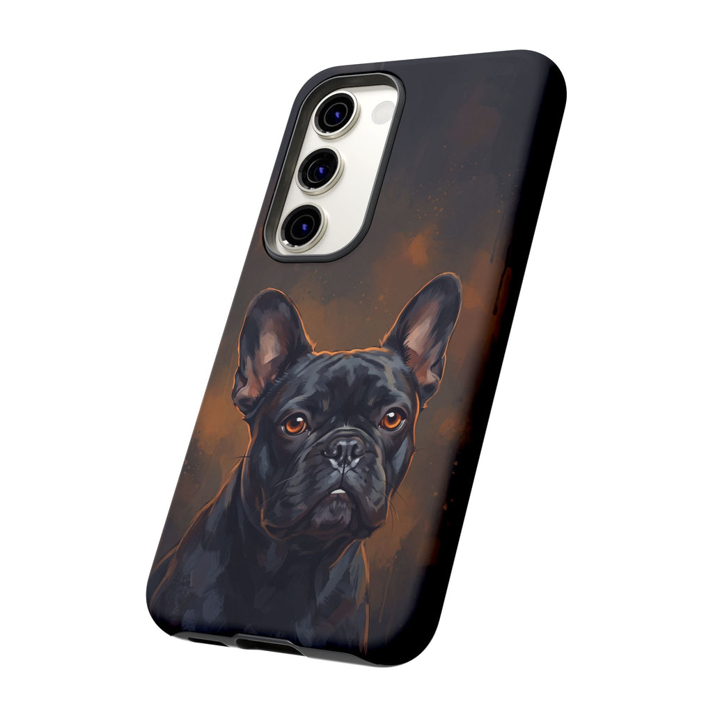 Moody French Bulldog Portrait Phone Case | Dramatic Studio Photography Style | iPhone & Samsung